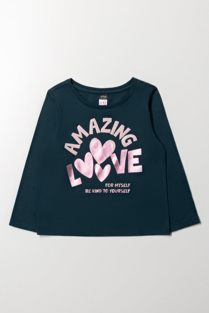 Love Long Sleeve T-Shirt Green