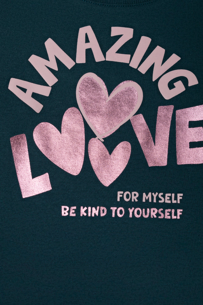 Love Long Sleeve T-Shirt Green