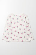 Floral Long Sleeve T-Shirt Cream (2)
