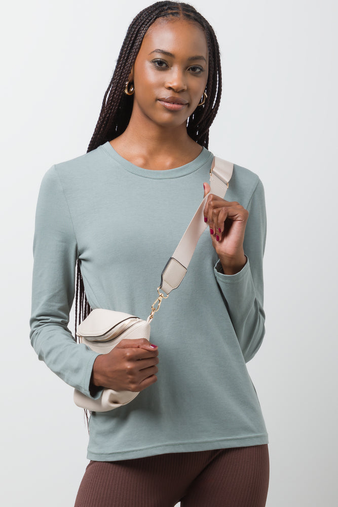 Long Sleeve Crew Neck T-Shirt Green