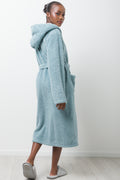 Hooded Sherpa Gown Blue (2)