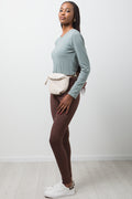 Wide Waist Leggings Brown (2)