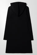 Hooded Rib Dress Black (2)