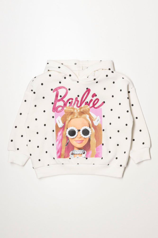 Barbie Spot Hoodie White