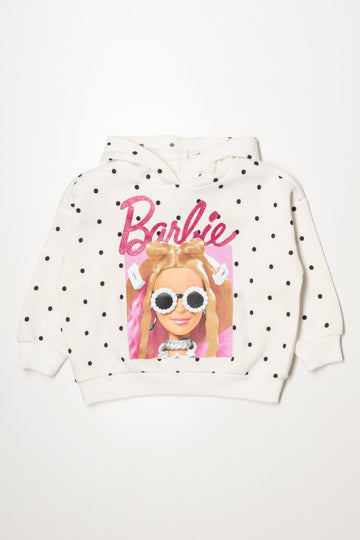 Barbie Spot Hoodie White
