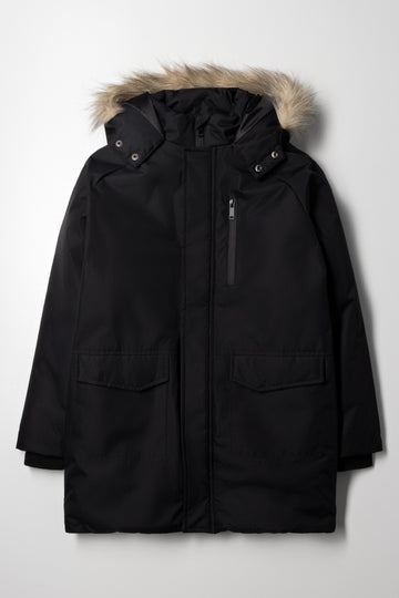 Puffer Parka Jacket Black