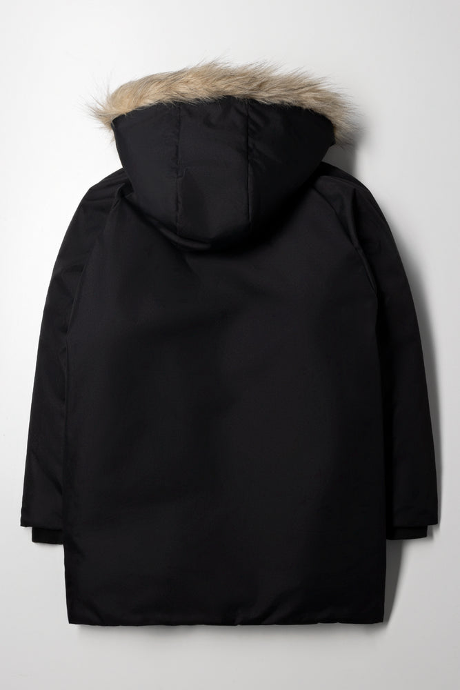 Puffer Parka Jacket Black (2)