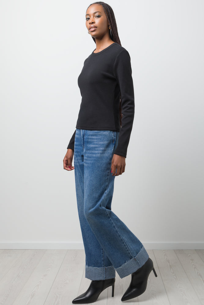 Rib T-Shirt Black (1)