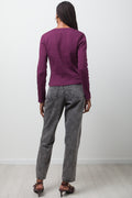 Rib T-Shirt Burgundy (2)