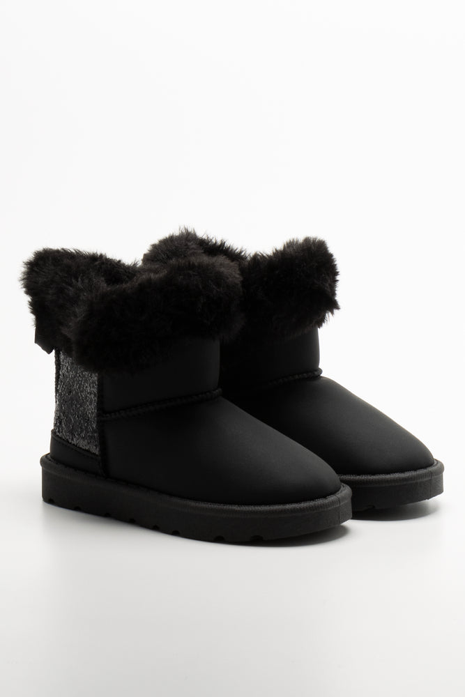 Fur Comfy Boots Black