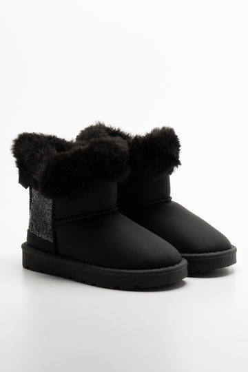 Fur Comfy Boots Black