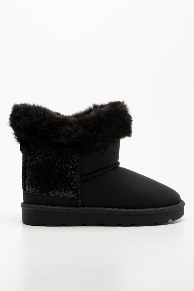Fur Comfy Boots Black