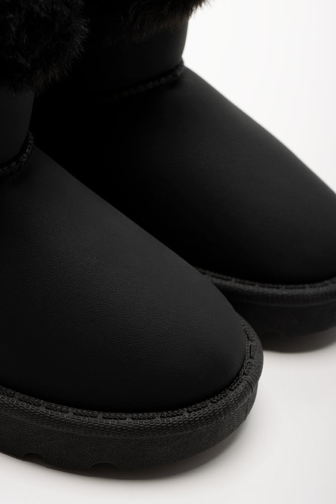 Fur Comfy Boots Black (2)