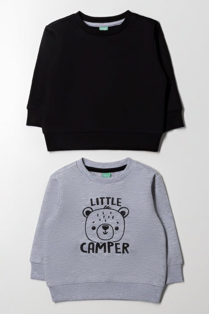 2 Pack Tracktops Black And Grey