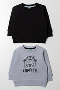 2 Pack Tracktops Black And Grey