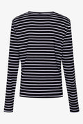 Rib Stripe T-Shirt Black (1)