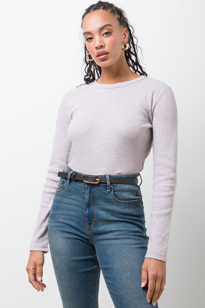 Rib T-Shirt Cream