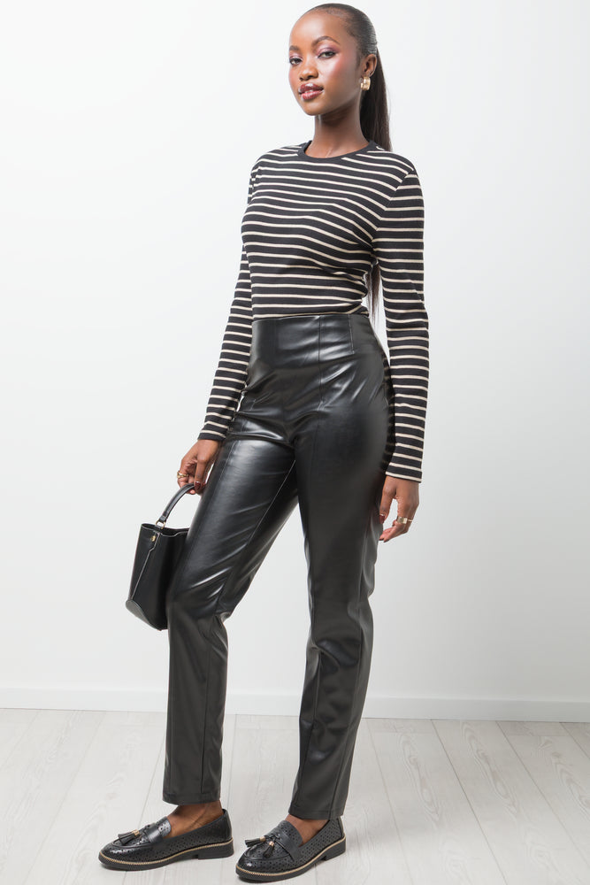 Stripe Long Sleeve T-Shirt Black