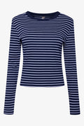 Rib Stripe T-Shirt Navy
