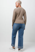 Rib Stripe T-Shirt Natural (2)