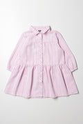 Stripe Shirt Dress Pink