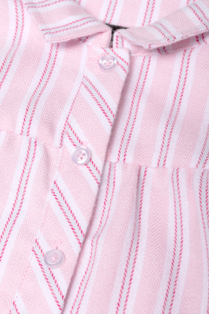 Stripe Shirt Dress Pink (1)