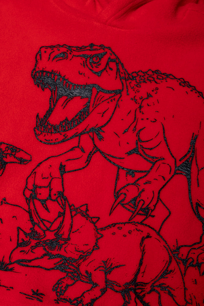 Dinosaur Hoodie Red