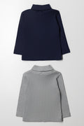 2 Pack Polonecks Navy And Grey (2)