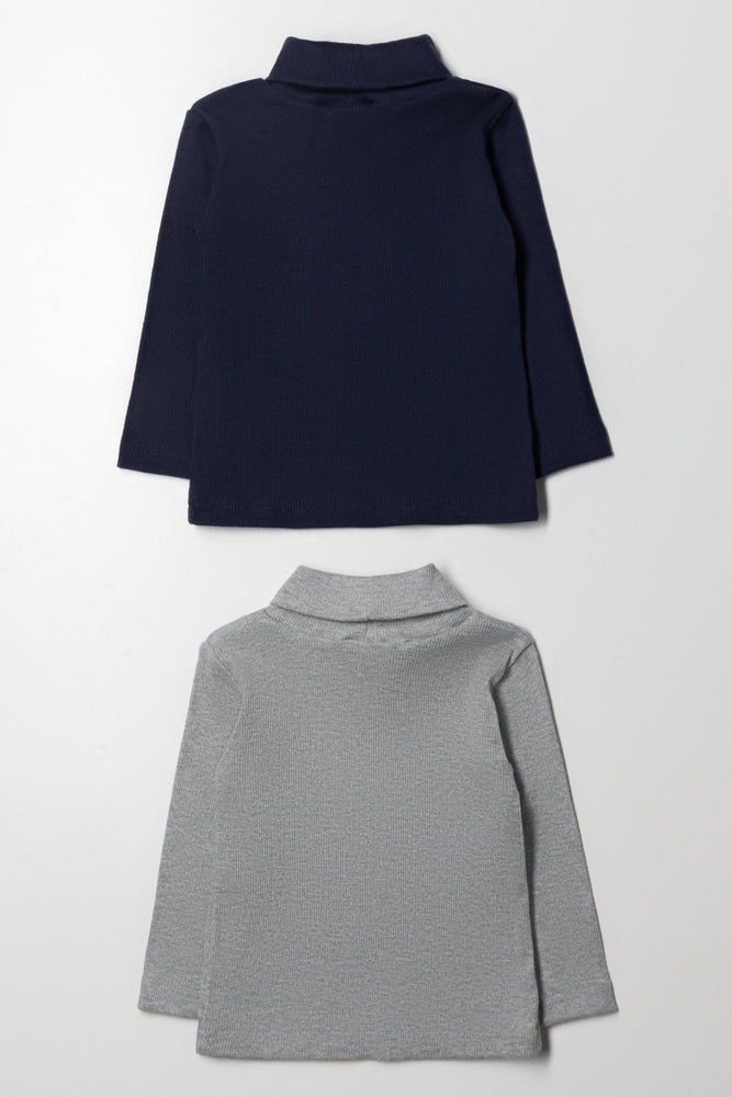 2 Pack Polonecks Navy And Grey (2)