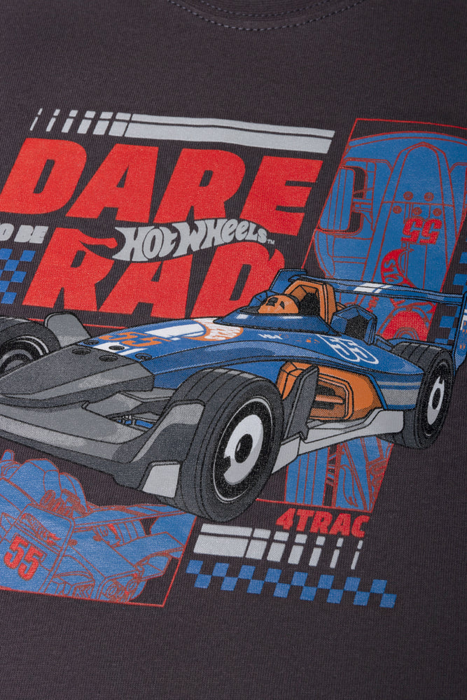 Hot Wheels 2 Pack Short Sleeve T-Shirts Dark Grey And Blue (1)