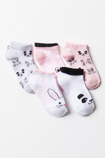 5 Pack Low Leg Socks Multi