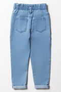 Mini Mom Paper Bag Denim Jean Light Blue (2)