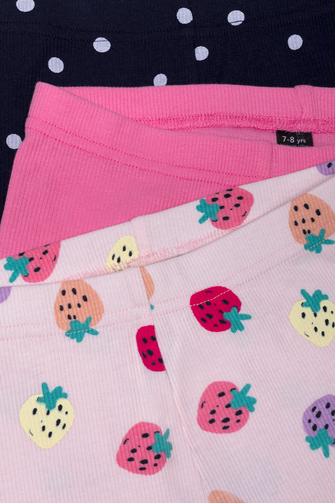 3 Pack Cycling Shorts Pink & Navy