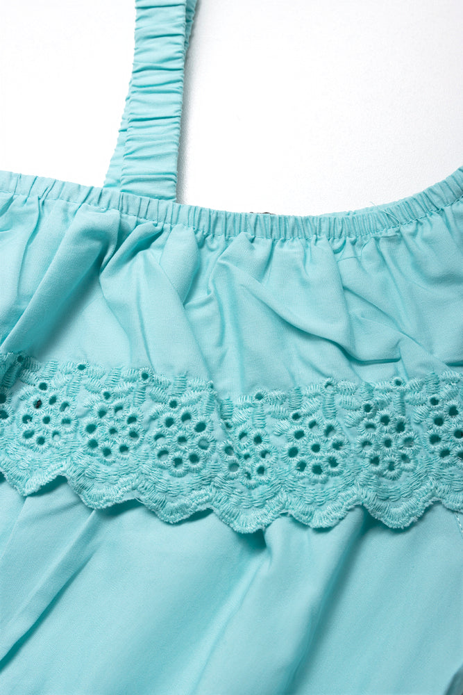 Top and Skirt Set Blue