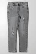 Ripped Denim Jeans Grey
