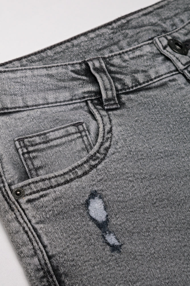 Ripped Denim Jeans Grey (1)
