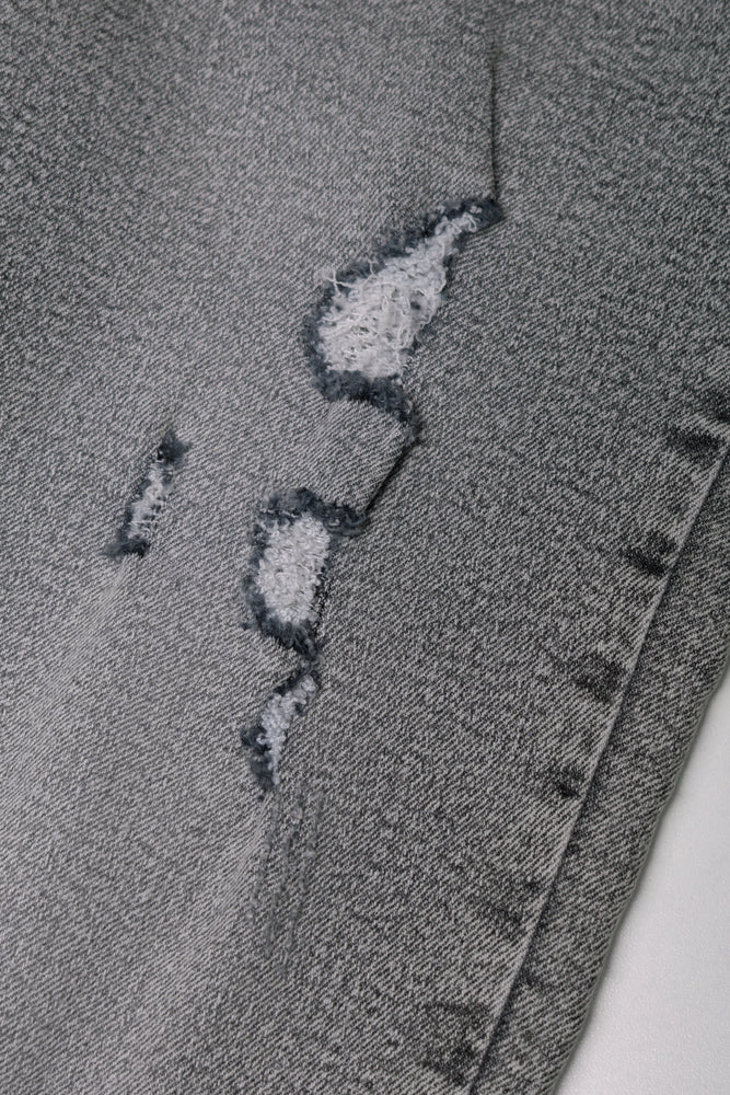 Ripped Denim Jeans Grey (2)
