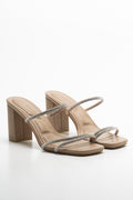 Strappy Heel Sandal Natural