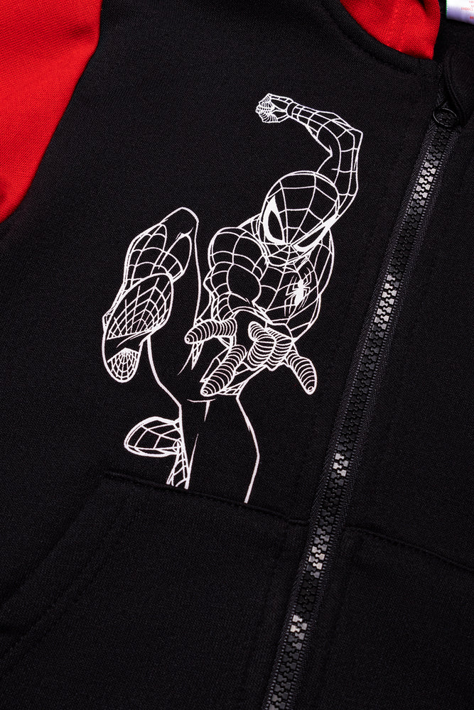 Spider-Man Zip Through Tracktop Black