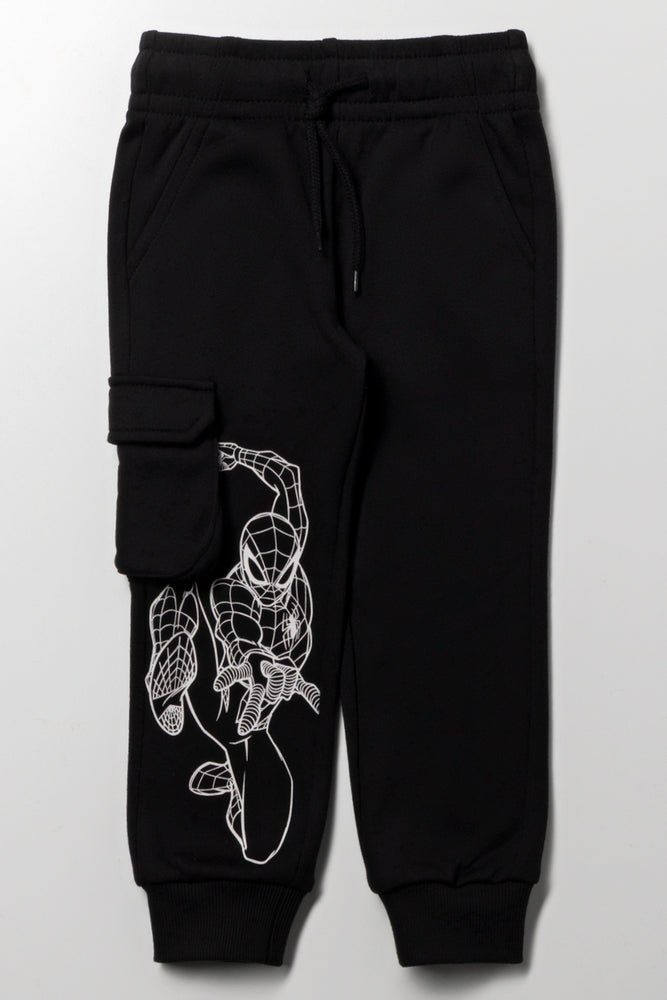 Spider-Man Cargo Trackpants Black