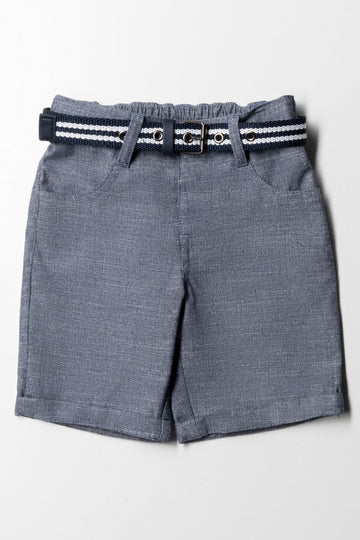 Belted Chino Shorts Blue