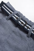 Belted Chino Shorts Blue (1)