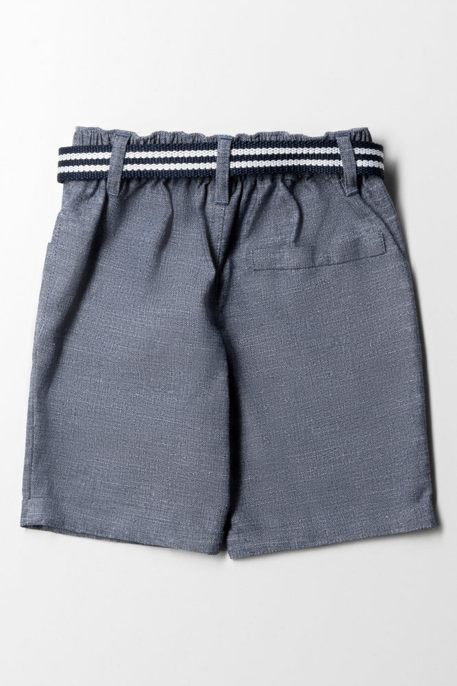 Belted Chino Shorts Blue (2)