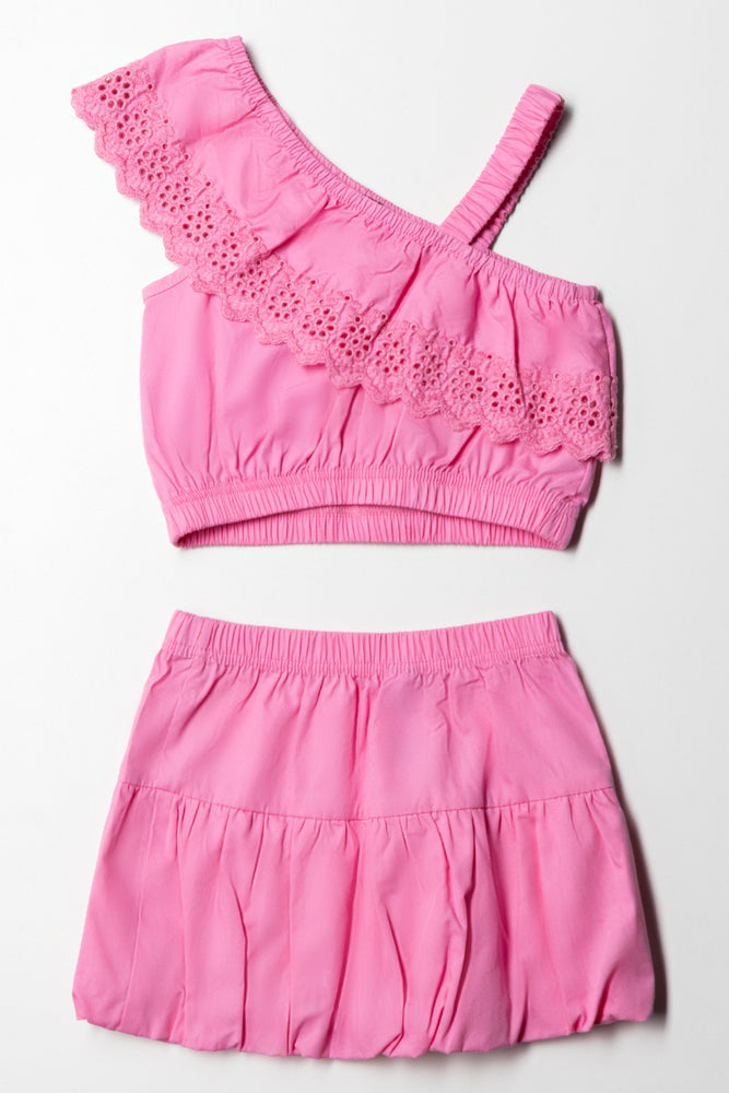 Top and Skirt Set Pink (3)