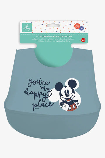 Mickey Mouse Silicone Bib Blue