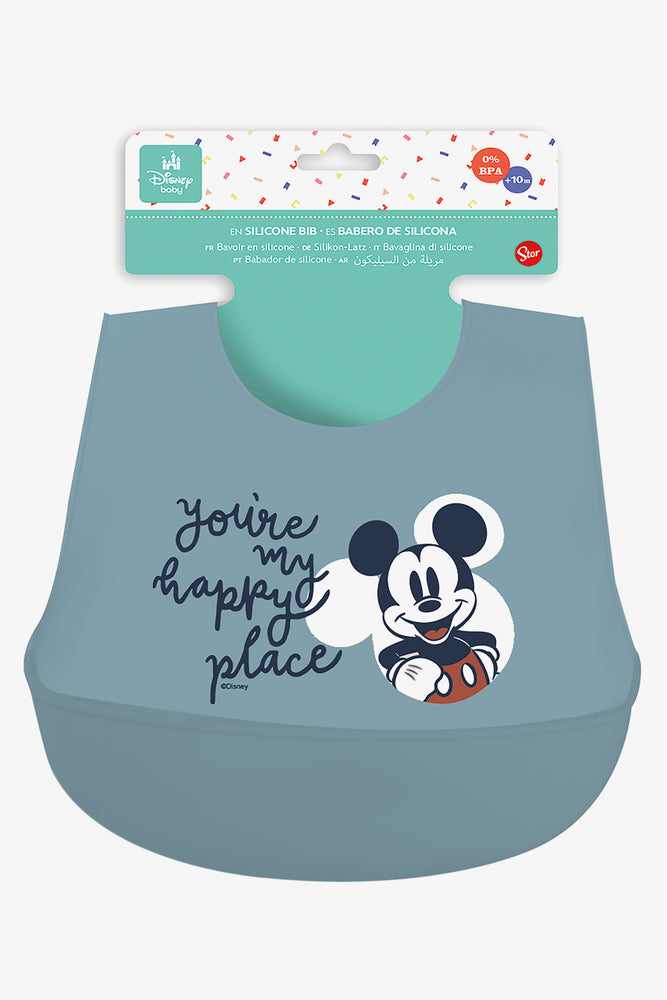 Mickey Mouse Silicone Bib Blue