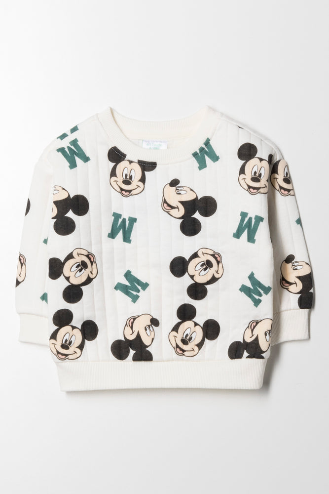 Mickey Mouse Track Top Cream