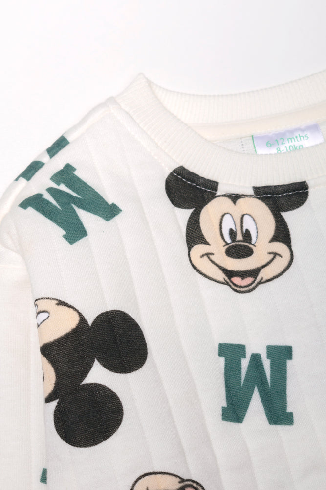 Mickey Mouse Track Top Cream