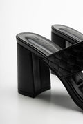 Mule Heeled Sandal Black (3)
