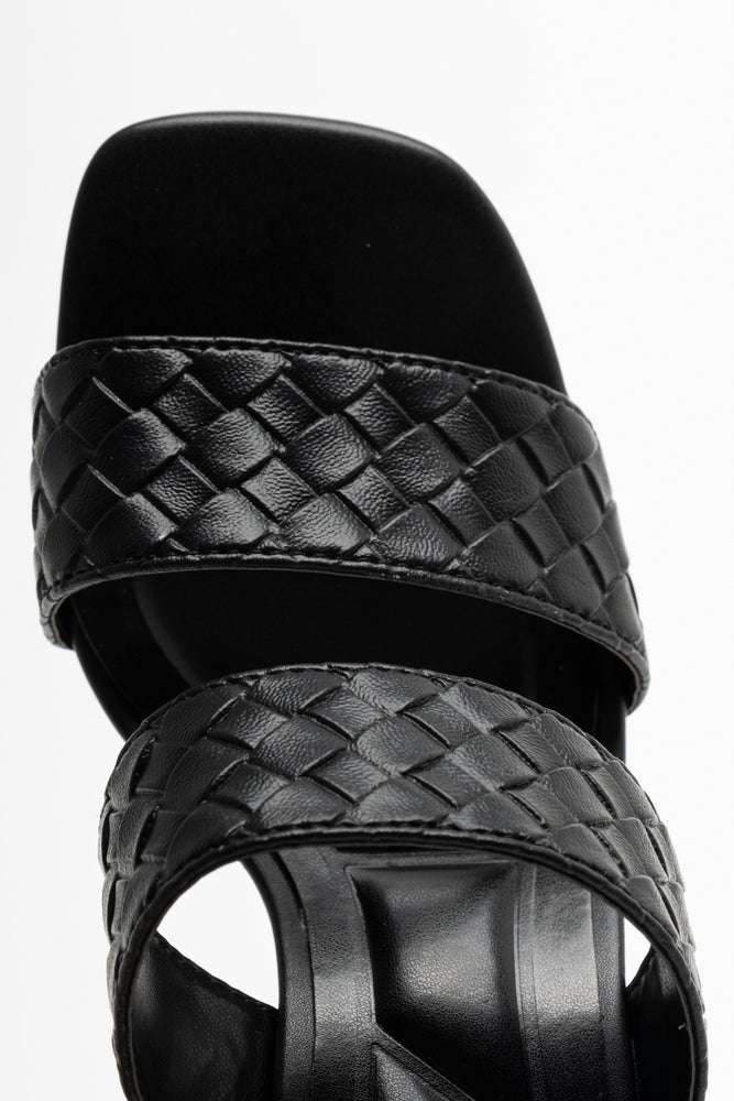 Mule Heeled Sandal Black (4)